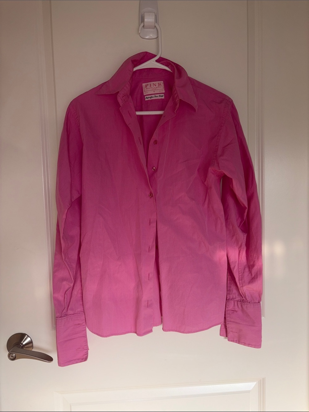 Thomas Pink Hot Pink Button-Down Shirt 100% cotton